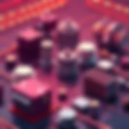 An illustration showing various antenna components including Vaporizer Regulators and Assessor Matrix units arranged in a tech design layout.