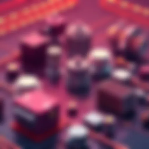 An illustration showing various antenna components including Vaporizer Regulators and Assessor Matrix units arranged in a tech design layout.