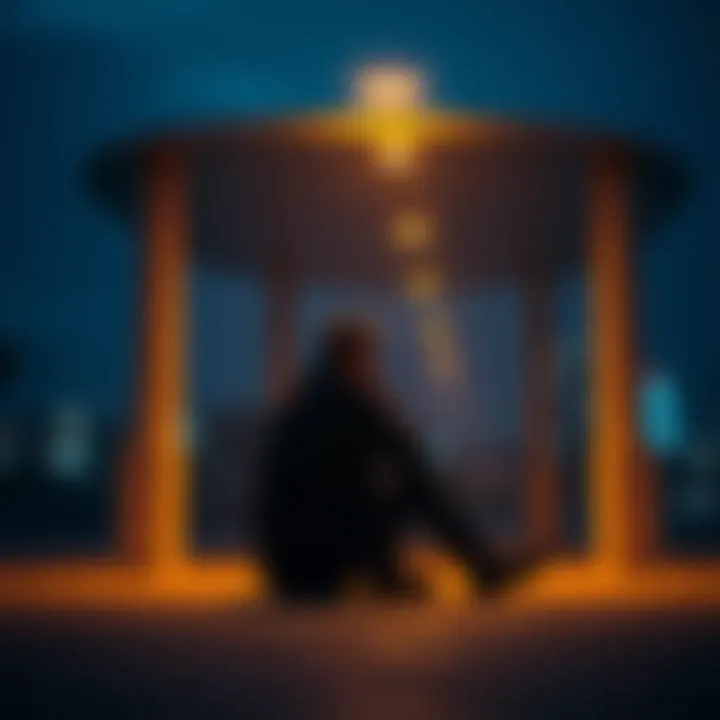 A thoughtful Anthony Carmine sitting alone, pondering his choices in a quiet setting.