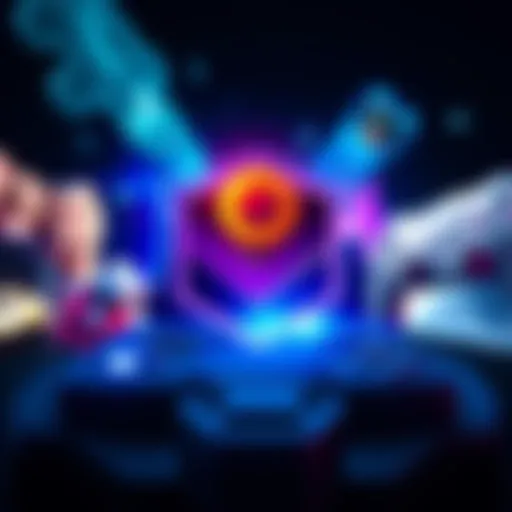 A digital graphic showing the Denuvo Anti-Cheat logo with imagery of video game elements like controllers and action scenes, symbolizing fair play in gaming.