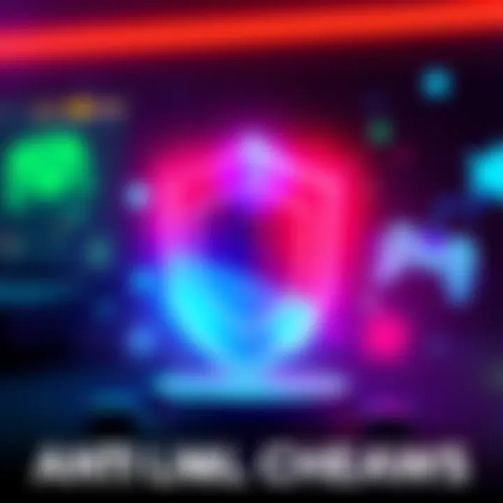 Graphic showing shield and gaming icons representing anti-cheat measures in online gaming