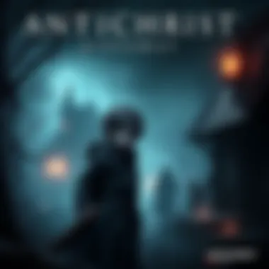 Antichrist Game Key Giveaway A promotional image for a giveaway of Steam keys for the horror game Antichrist featuring eerie visuals and a one-eyed child in a dark village setting.