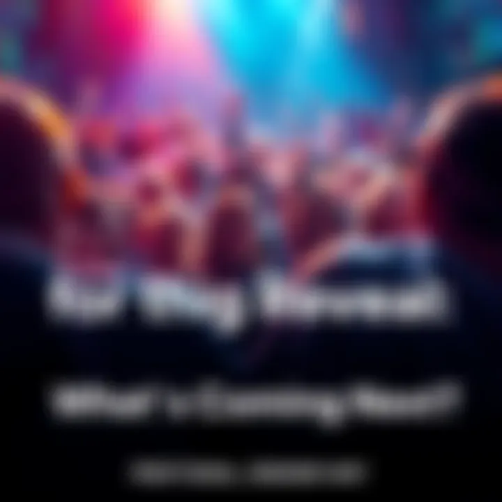 A crowd eagerly waiting for a big announcement, with faces filled with excitement and curiosity.