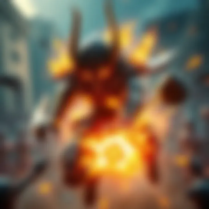 Anubis unleashing his ultimate ability in a game, with glowing effects and dynamic energy around him.