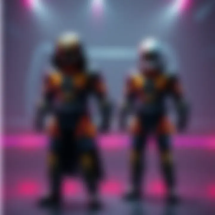 Two Anukra X level 1 suits displayed for sale, showcasing their design and features.