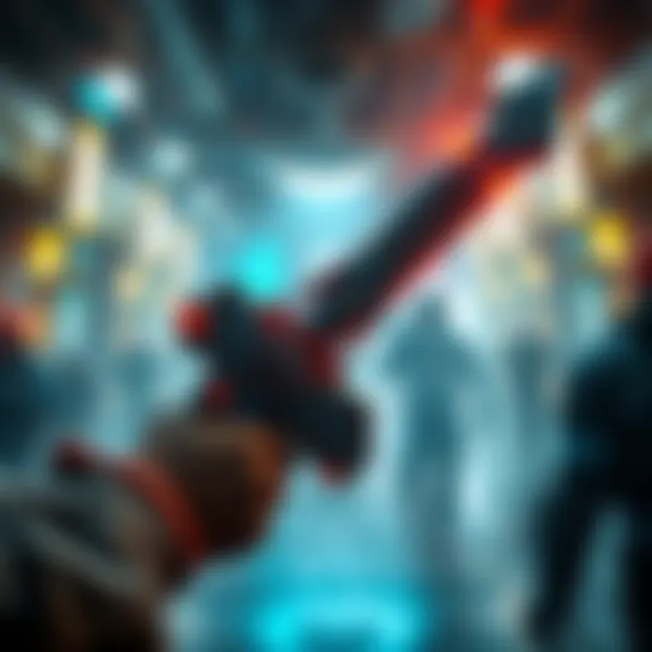 The Anvil Splitter weapon showcased in a raid setting, highlighting its design and power during gameplay.