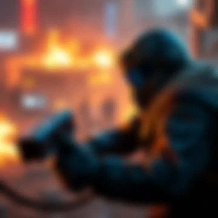 Player character using the Anvil Splitter Mod, showing reduced damage effects in a battle setting.