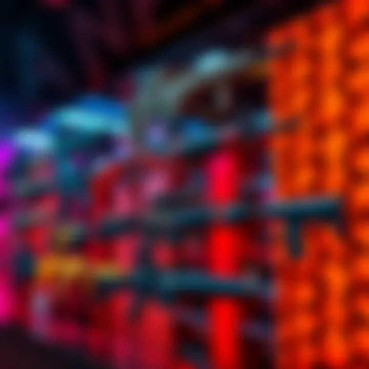 Various AOR1 pattern gun skins and outfits on display, highlighting player customization options in gaming.