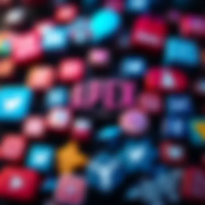 Social Media Accounts for Apex Esports Various social media icons representing platforms to follow for Apex esports updates