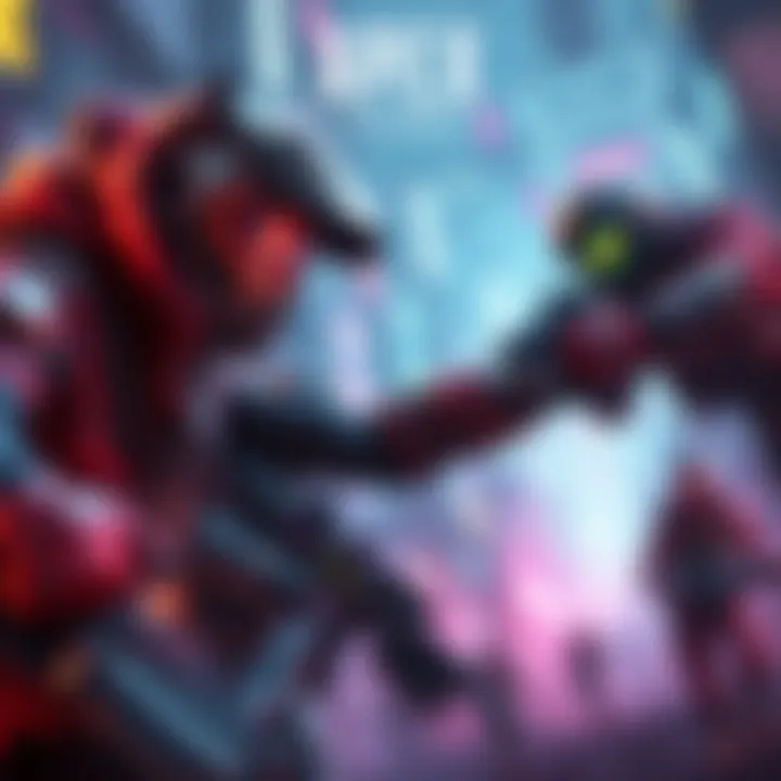 Apex Legends characters and Cyberpunk elements combined in a thrilling action scene