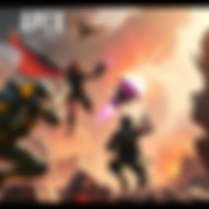 Action-packed scene from Apex Legends Breach gameplay trailer with characters in combat and vibrant environments.