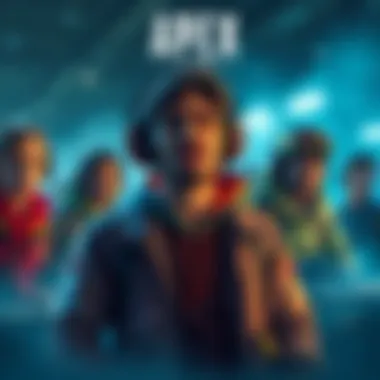 Group of Apex Legends console players discussing issues like matchmaking and anti-cheat measures, looking concerned and frustrated.