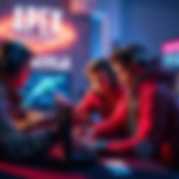 Apex Legends Gameplay on Console Group of console players engaged in Apex Legends, sharing strategies and tips while focused on the game screen.