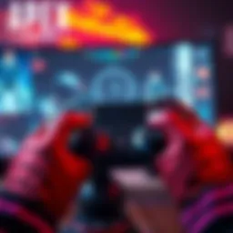 Apex Legends gameplay showing a controller with aim assist settings on screen