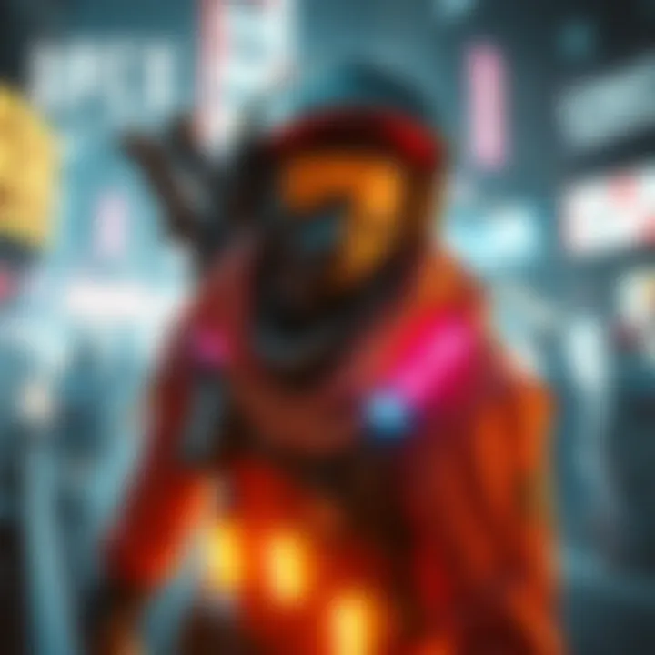 Apex Legends Cyberpunk Collaboration Apex Legends character wearing Cyberpunk-themed gear in an action-packed scene