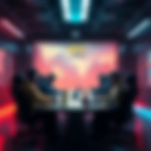 Apex Legends developers discussing their vision and ideas in a team meeting room, focused on legacy and community engagement.