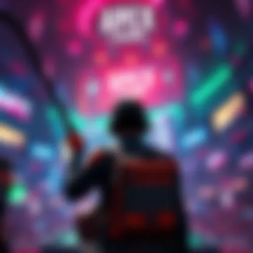 A player in a virtual arena enjoying an intense moment in Apex Legends, surrounded by action and vibrant graphics.