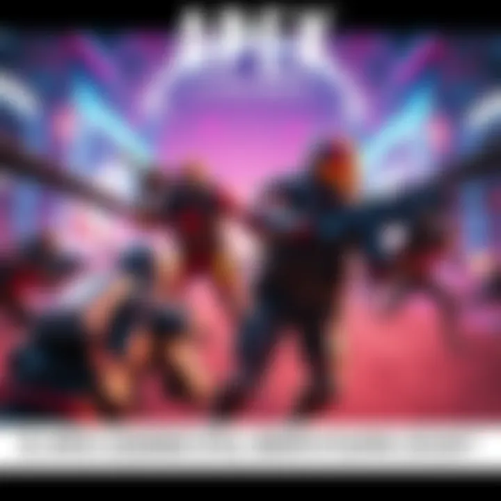 Apex Legends characters battling in a vibrant futuristic environment, showcasing intense action and teamwork