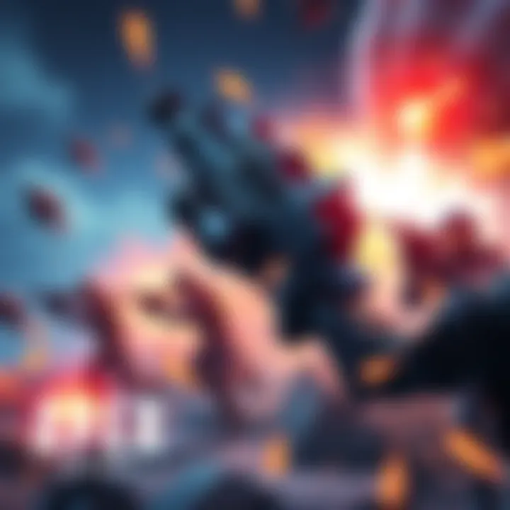 Apex Legends Hemlock Gun in Action Players engaging in a heated battle using the new Hemlock gun in Apex Legends, showcasing its dominance in the game.