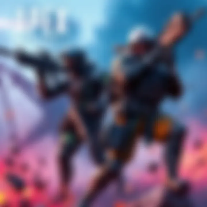 Apex Legends scene showing popular characters and weapons in action on the battlefield