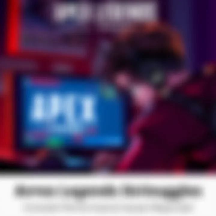 A frustrated player looking at a console screen with Apex Legends, showing lag and glitches