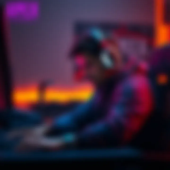 Apex Legends player sitting at a desk with a headset, looking tired and frustrated after long gameplay sessions