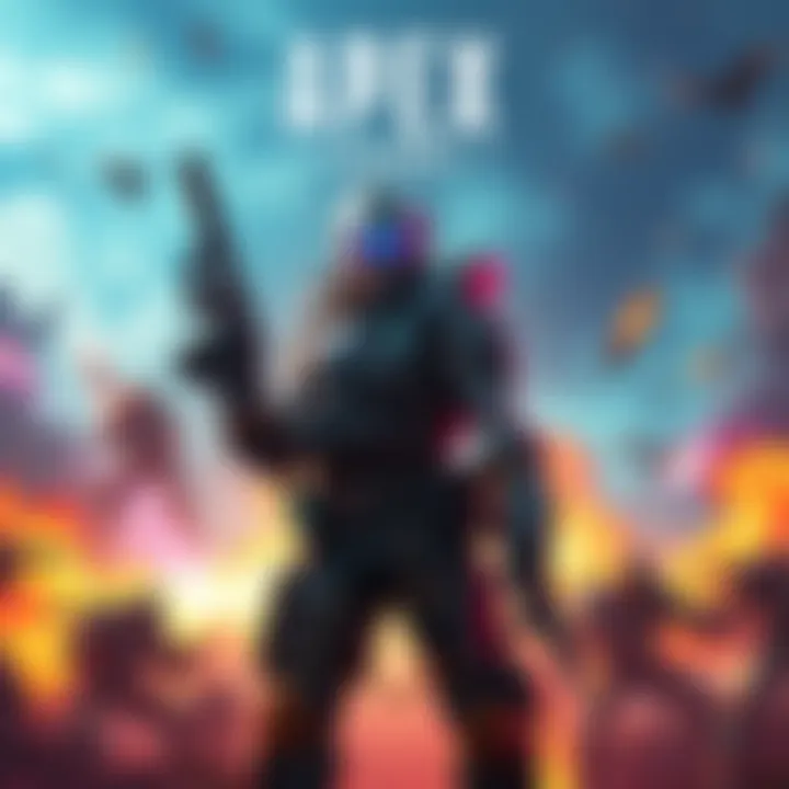 Axle, the new legend, stands ready for battle in Apex Legends Season 29 with a vibrant battle background.