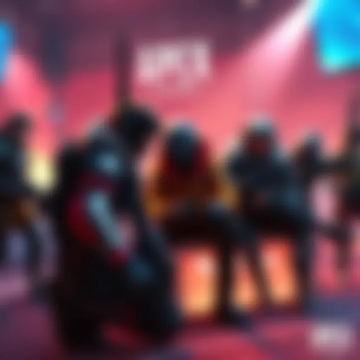 A group of Apex Legends characters strategizing in a competitive environment for solo queue gameplay