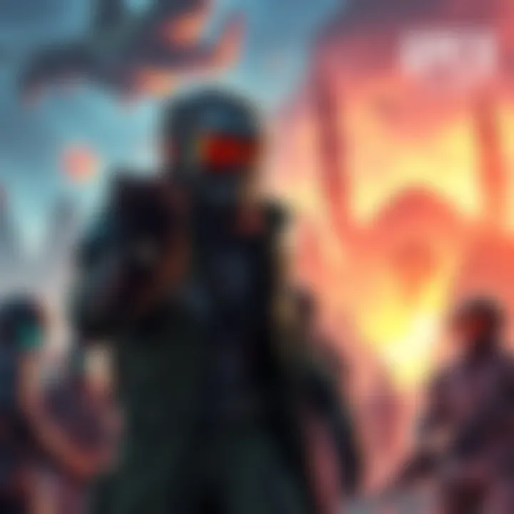 Apex Legends character encouraging Titanfall 2 players with a vibrant game scene in the background