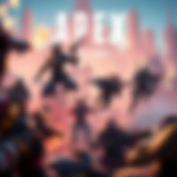 Apex Legends game scene showing characters in action during a match with tactical projectiles and Bot Royale Evolved setup.