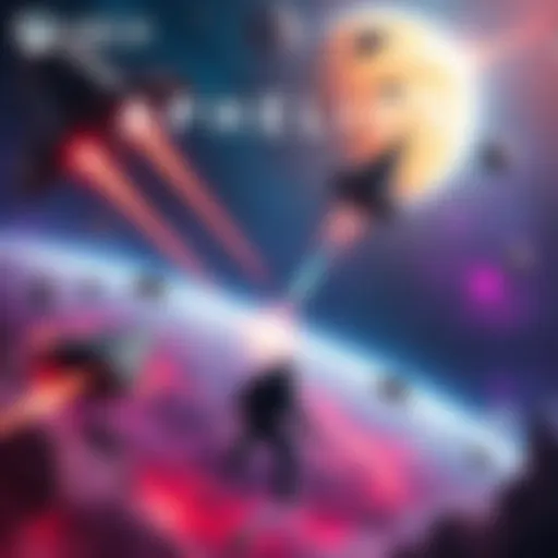 Cover illustration of Aphelion featuring a cosmic scene with spaceships and planets, showcasing exciting gameplay elements.