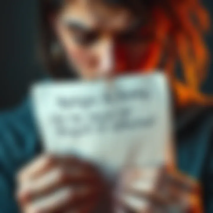 A person expressing remorse while holding a note with an apology addressed to Ashley.