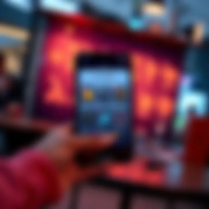 A smartphone screen displaying the app interface with Ult Luna items and a loading icon, indicating an update issue