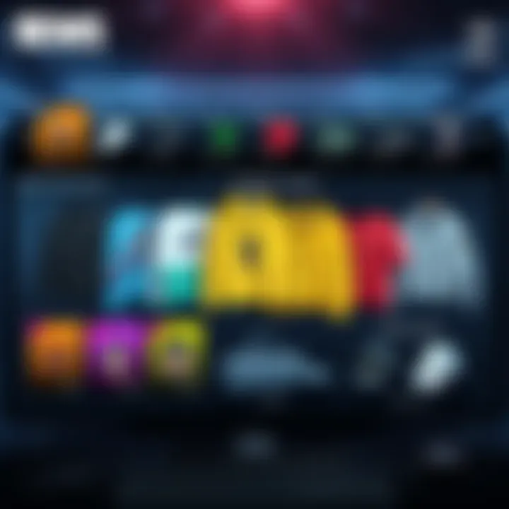 A collection of unopened apparel caches displayed on a gaming interface, showing various colors and designs, indicating players' saved items.