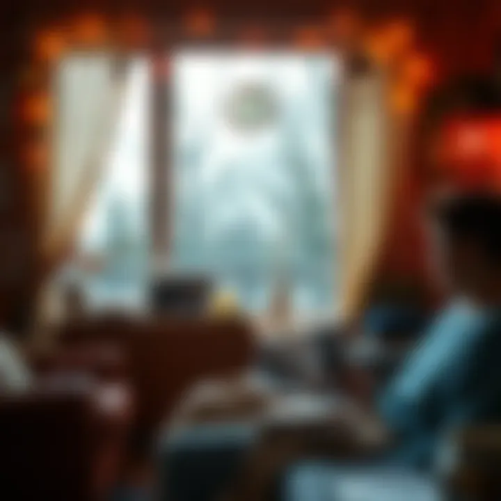 A person sitting in a cozy room, looking at old photographs, symbolizing appreciation for what is lost