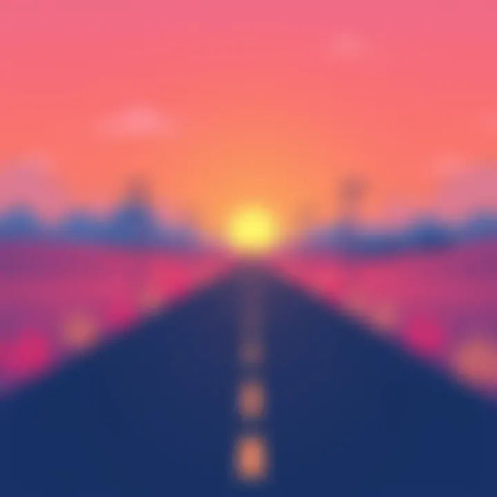 April 2026 Roadmap Illustration Illustration showing key milestones and goals for April 2026 roadmap, featuring a path leading to a bright horizon symbolizing innovation and progress.