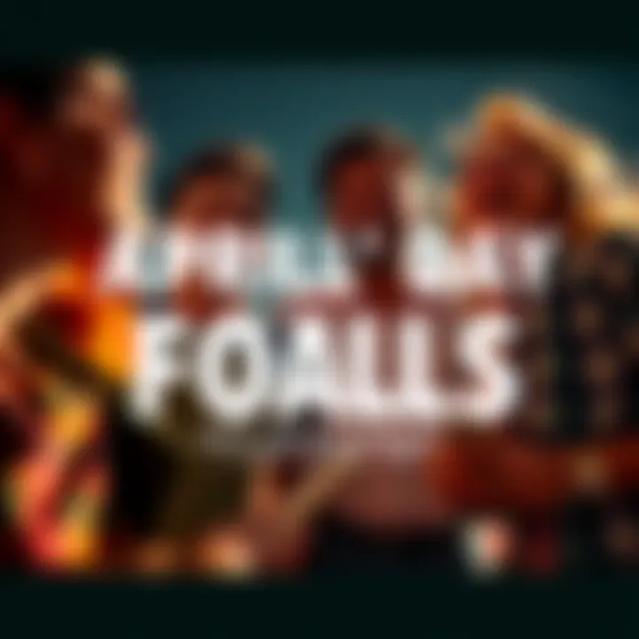 A group of friends laughing together after playing a prank on each other during April Fools' Day celebrations.