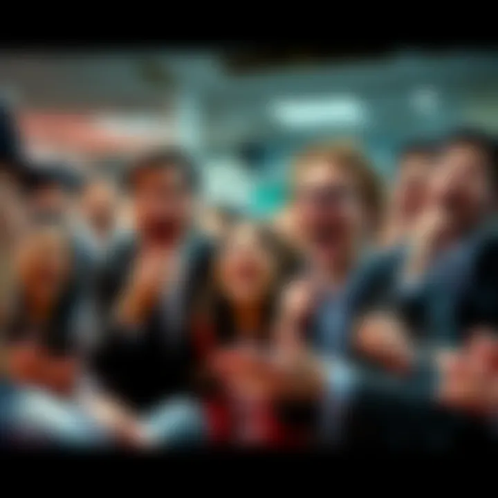 People reacting to an unexpected April Fools' joke with surprised expressions and laughter