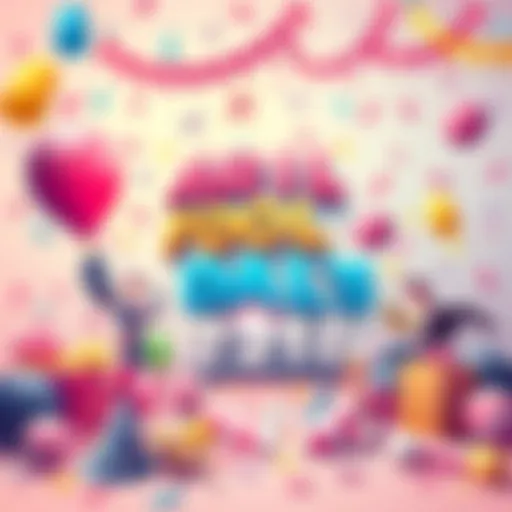 Colorful illustration showcasing playful April Fool's Day features like pranks, confetti, and fun characters