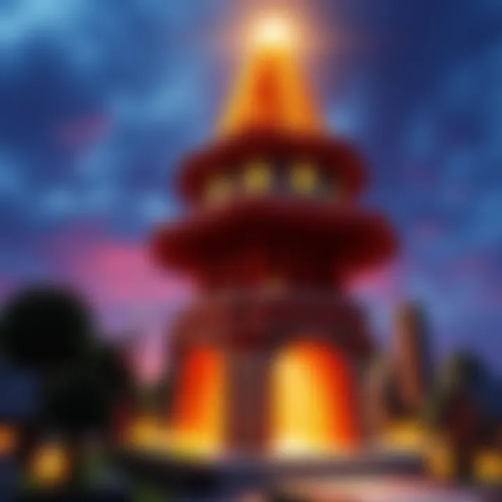 Minecraft Arasaka Tower Build A detailed Minecraft build of the Arasaka Tower featuring a large hangar and gold farm.