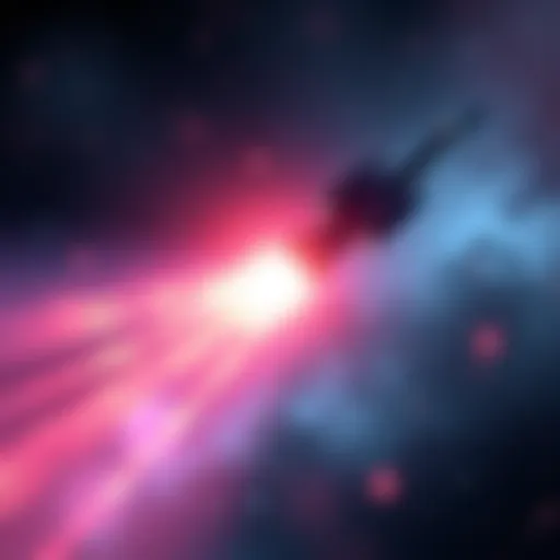 An illustration showing arc jets emitting plasma, highlighting their use in aerospace technology and space travel.