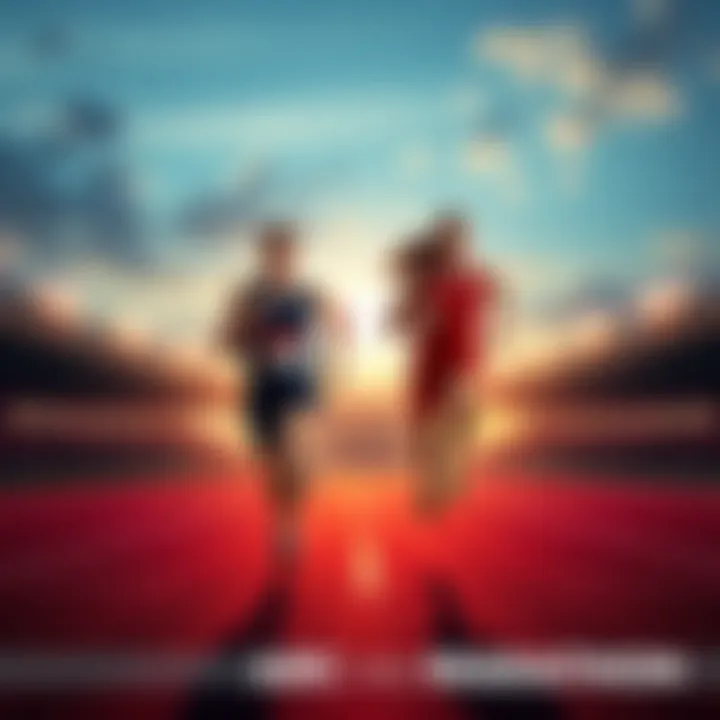 Comparison of Arc and Marathon A side-by-side view of two runners representing Arc and Marathon, showcasing their distinct styles and characteristics.