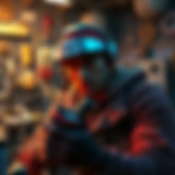 A player examining various Arc parts for crafting, highlighting the focus on functional items like rocket launchers.