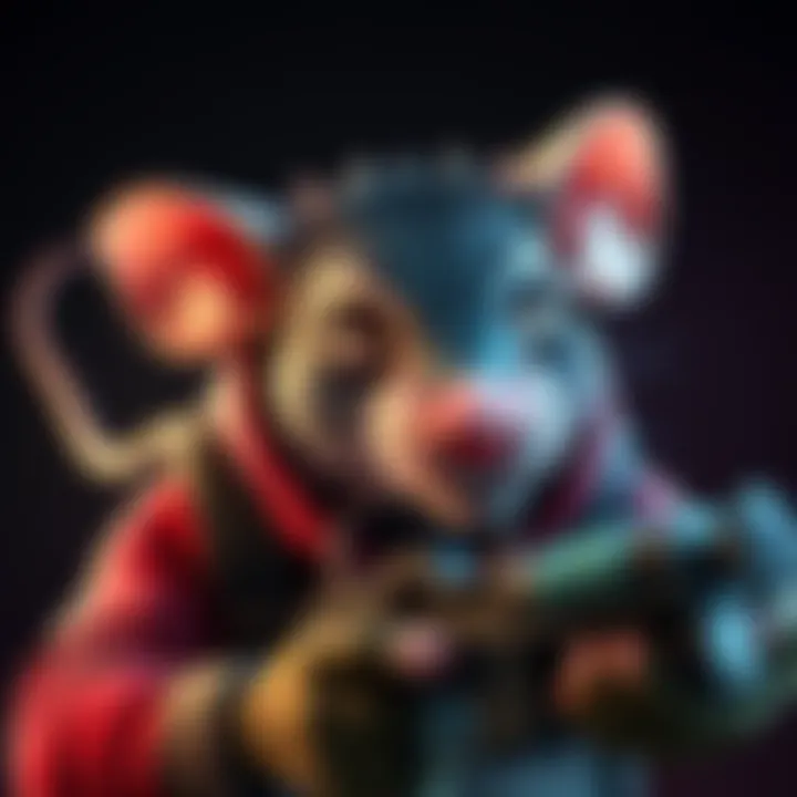 A gamer depicted as a rat character in ARC Raiders, showing a sly expression while holding a weapon, symbolizing betrayal.