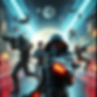 A dynamic scene showcasing a blend of gaming and film elements, featuring characters from Arc Raiders in an action-packed cinematic moment.