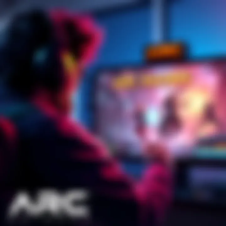 A player looking at ARC Raiders gameplay on a screen, considering the game's features and recommendations.