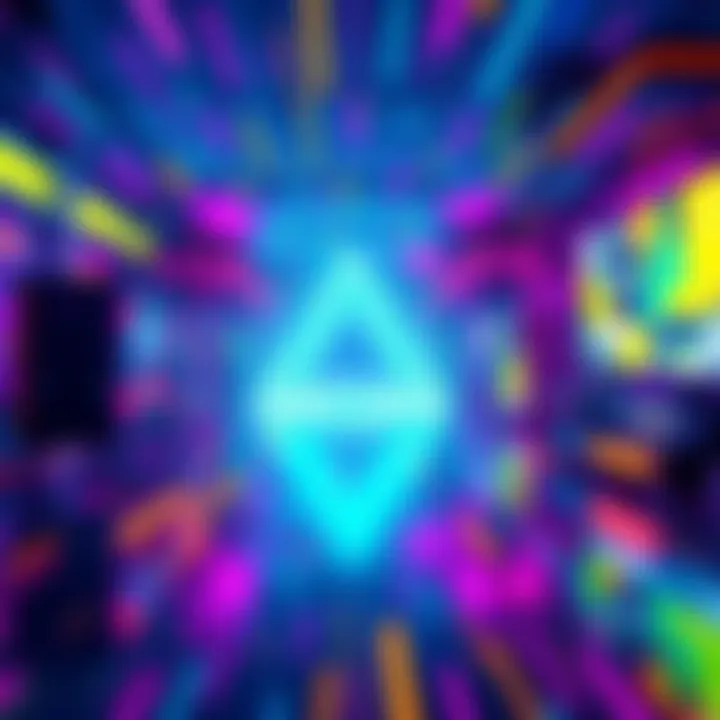 A colorful Arc Raiders PC build showcasing LCD glitch effects and vibrant map designs.