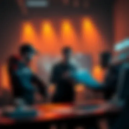 Team members discussing plans for future game development and studio growth