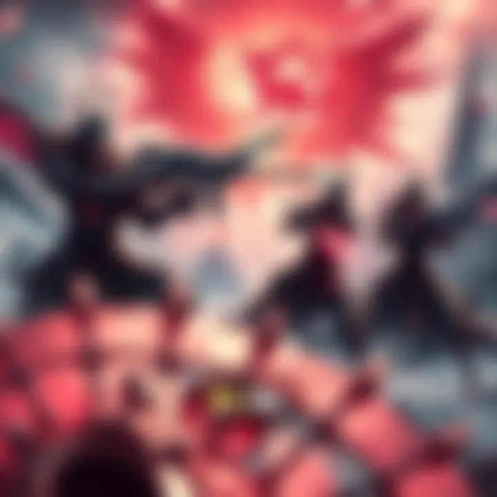 Players preparing for the Arch-Tempered Rey Dau battle with weapons and strategies in a dynamic game environment.