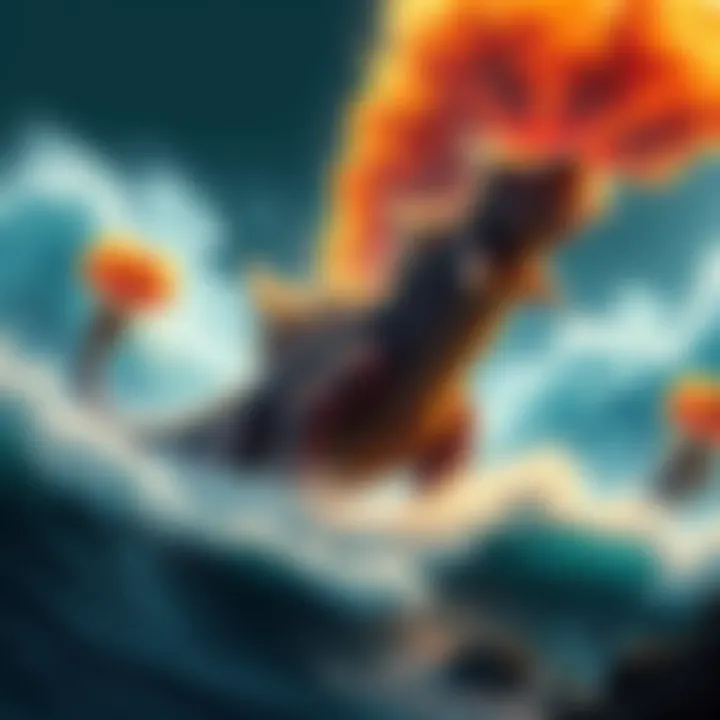 Arch-Tempered Uth Duna showcasing its power with massive waves and giant Apexes